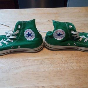 Green, Converse All-Star sneakers, size 8 women's, size 6 men's